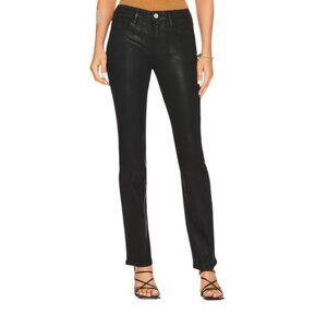 Frame Denim Le Mini Boot Coated Jean in Black Size 27